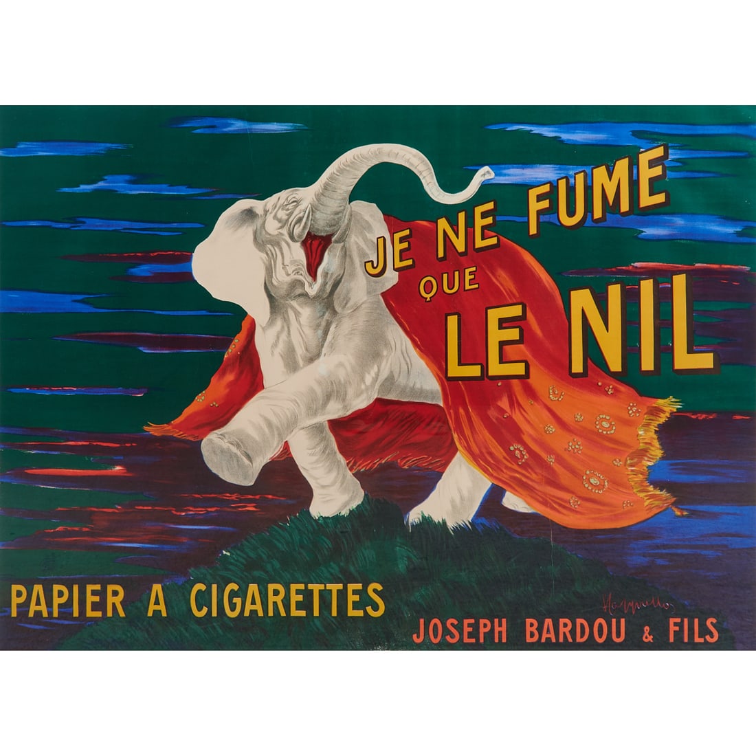 Leonetto Cappiello, Tobacciana Advertising Poster, "Je ne Fume que le Nil" (1 of 5)