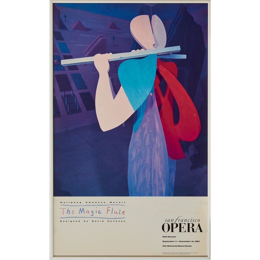 David Hockney, "Magic Flute", Signed Poster, (1 of 4)