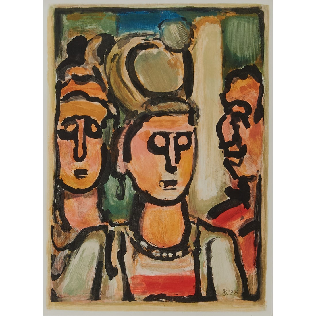 Georges Rouault, Trio, Sugar Lift Aquatint (1 of 5)