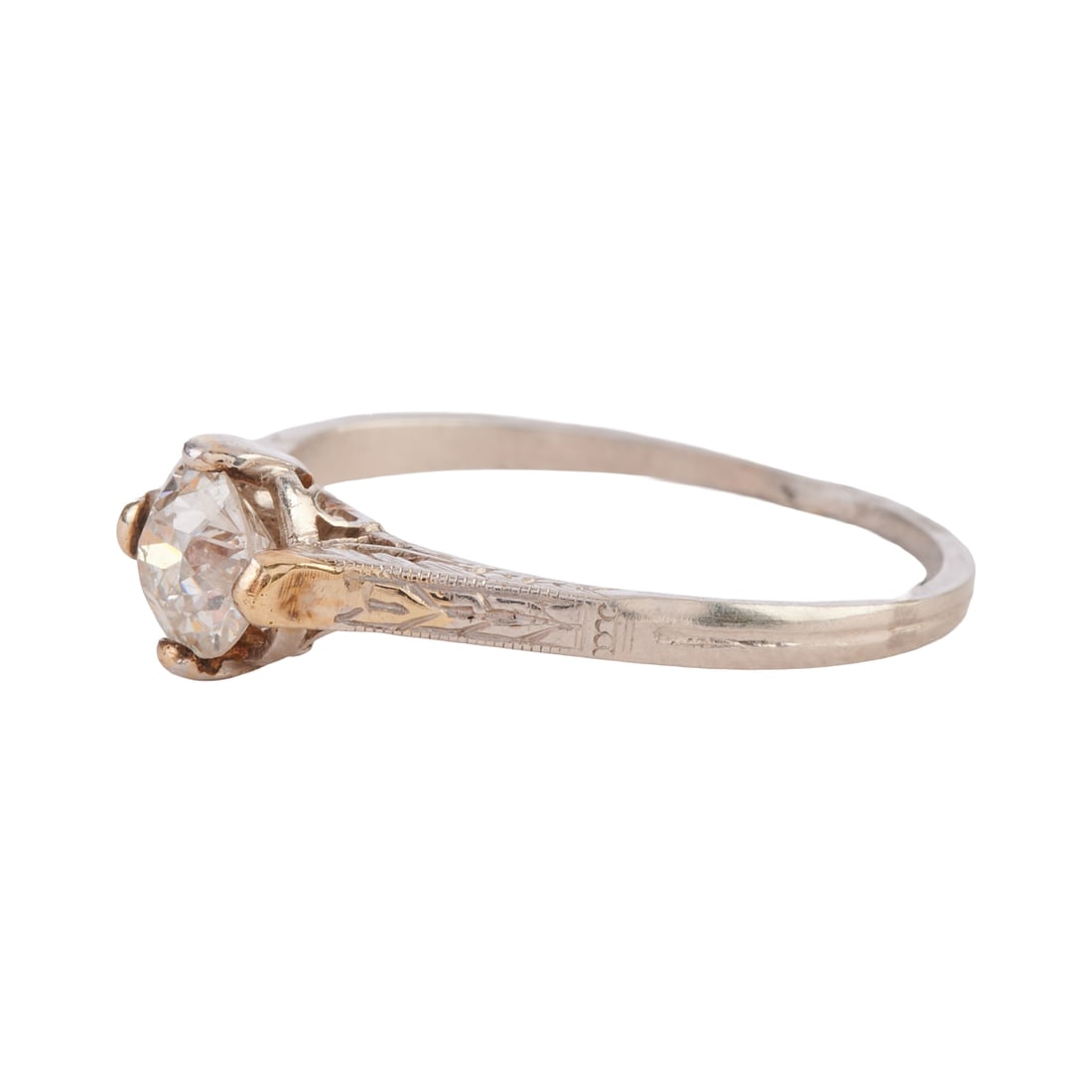 Antique Diamond, Platinum Ring - 2