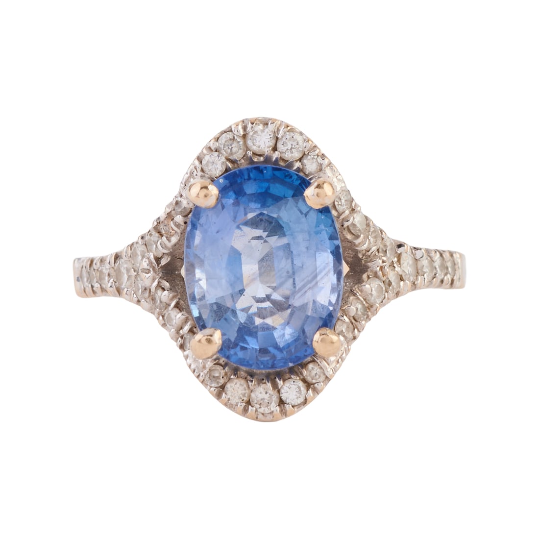 Sapphire, Diamond, 18k White Gold Ring (1 of 6)