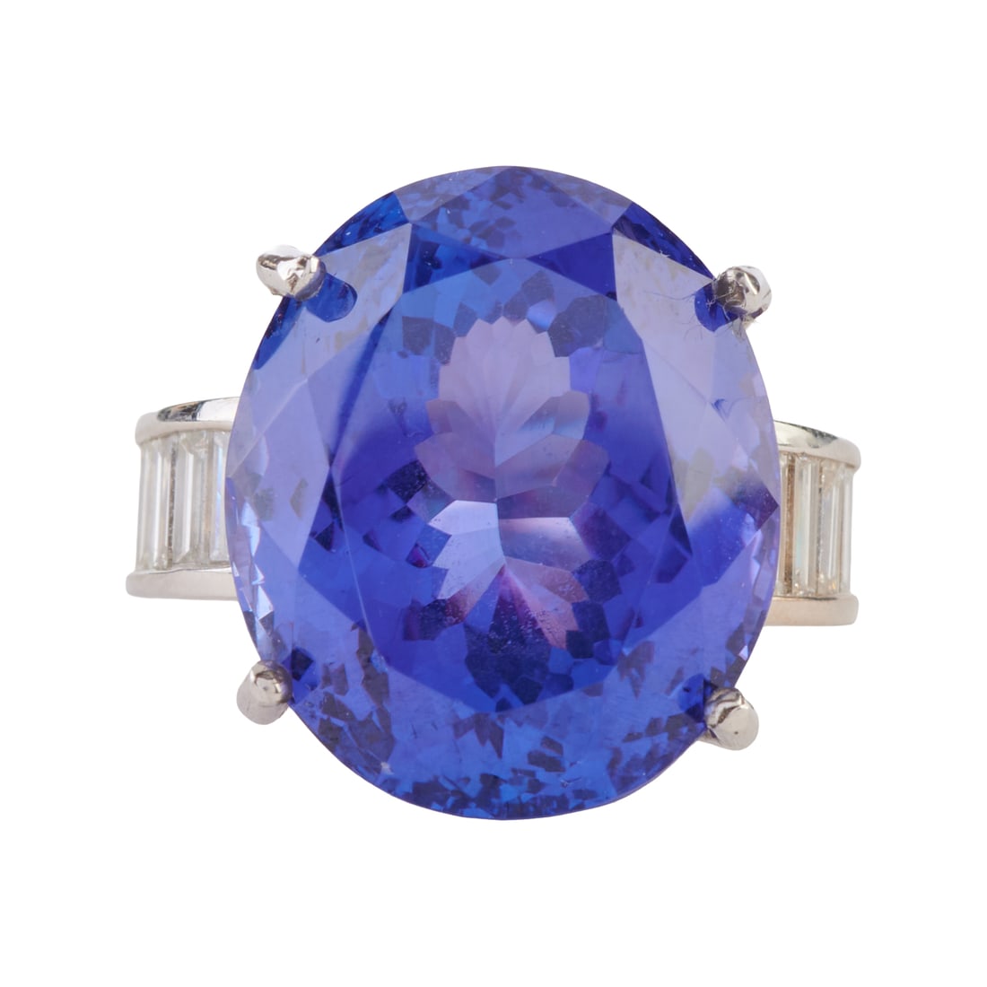 Tanzanite, Diamond, 18k White Gold Ring (1 of 4)