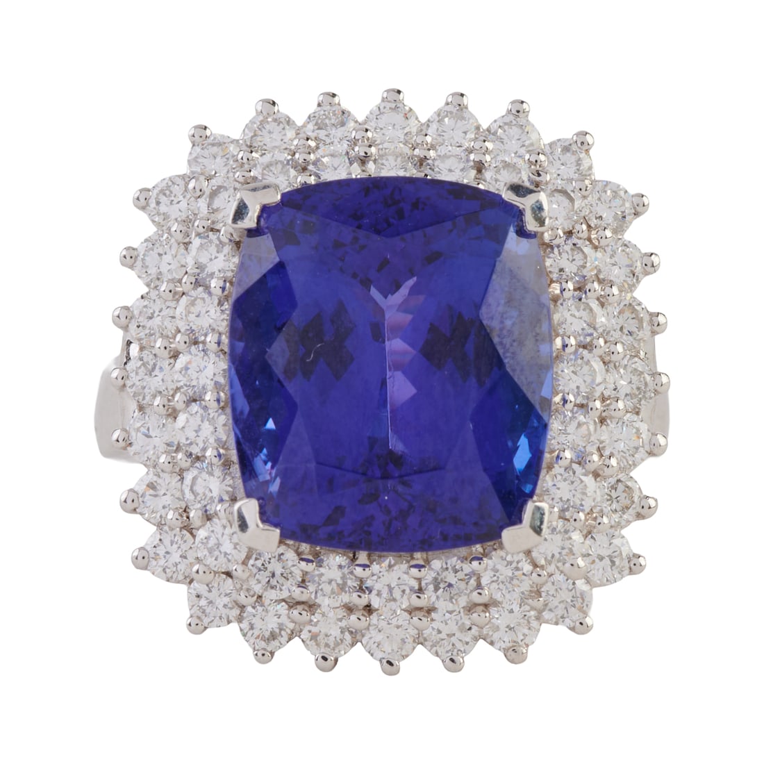 Tanzanite, Diamond, Platinum Ring (1 of 5)