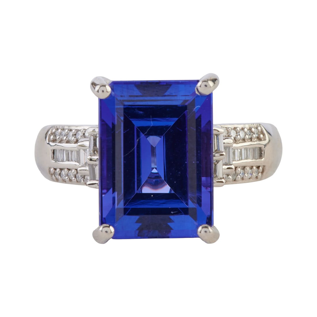 Rhapsody Tanzanite, Diamond, Platinum Ring (1 of 5)
