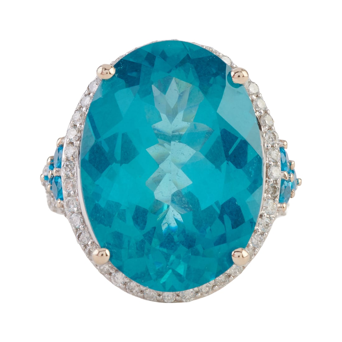 Apatite, Diamond, 14k White Gold Ring (1 of 4)