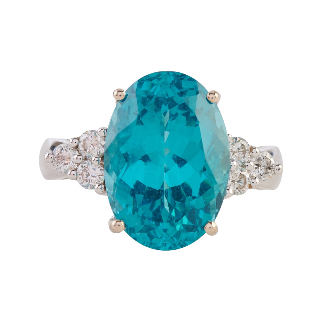 Apatite, Diamond, 14k White Gold Ring (1 of 4)
