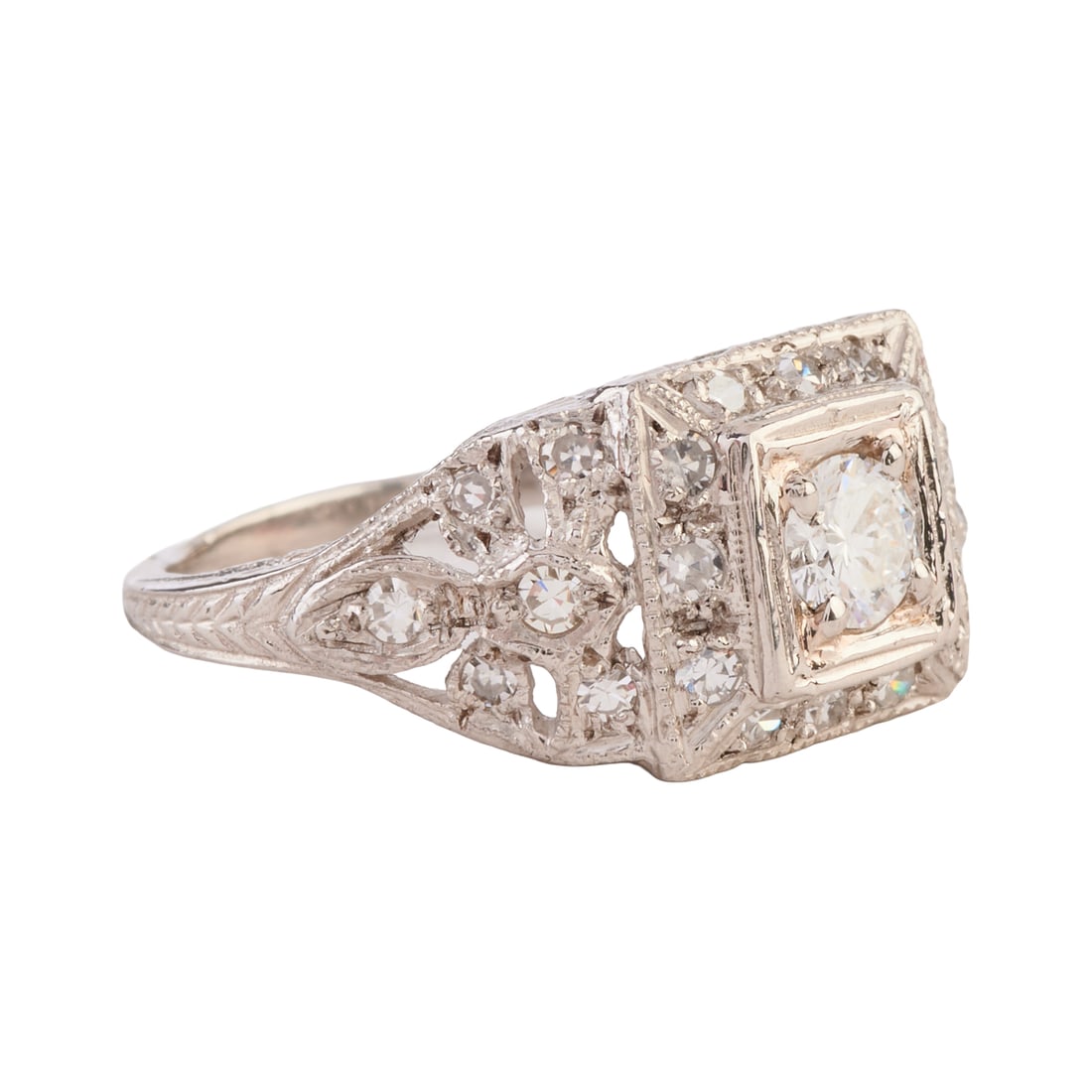 Diamond, Platinum Ring - 3