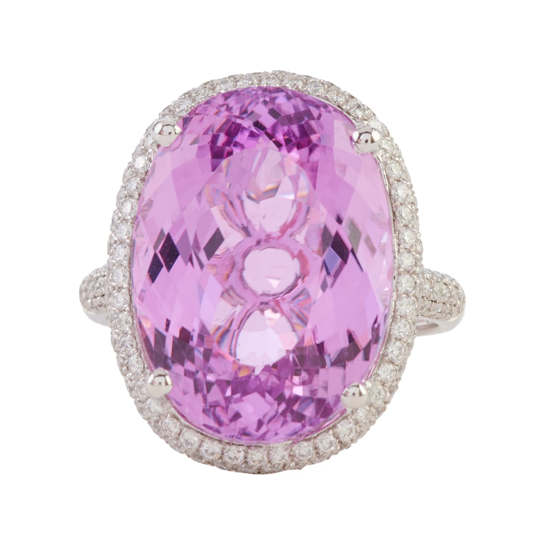 Kunzite, Diamond, Platinum Ring (1 of 5)