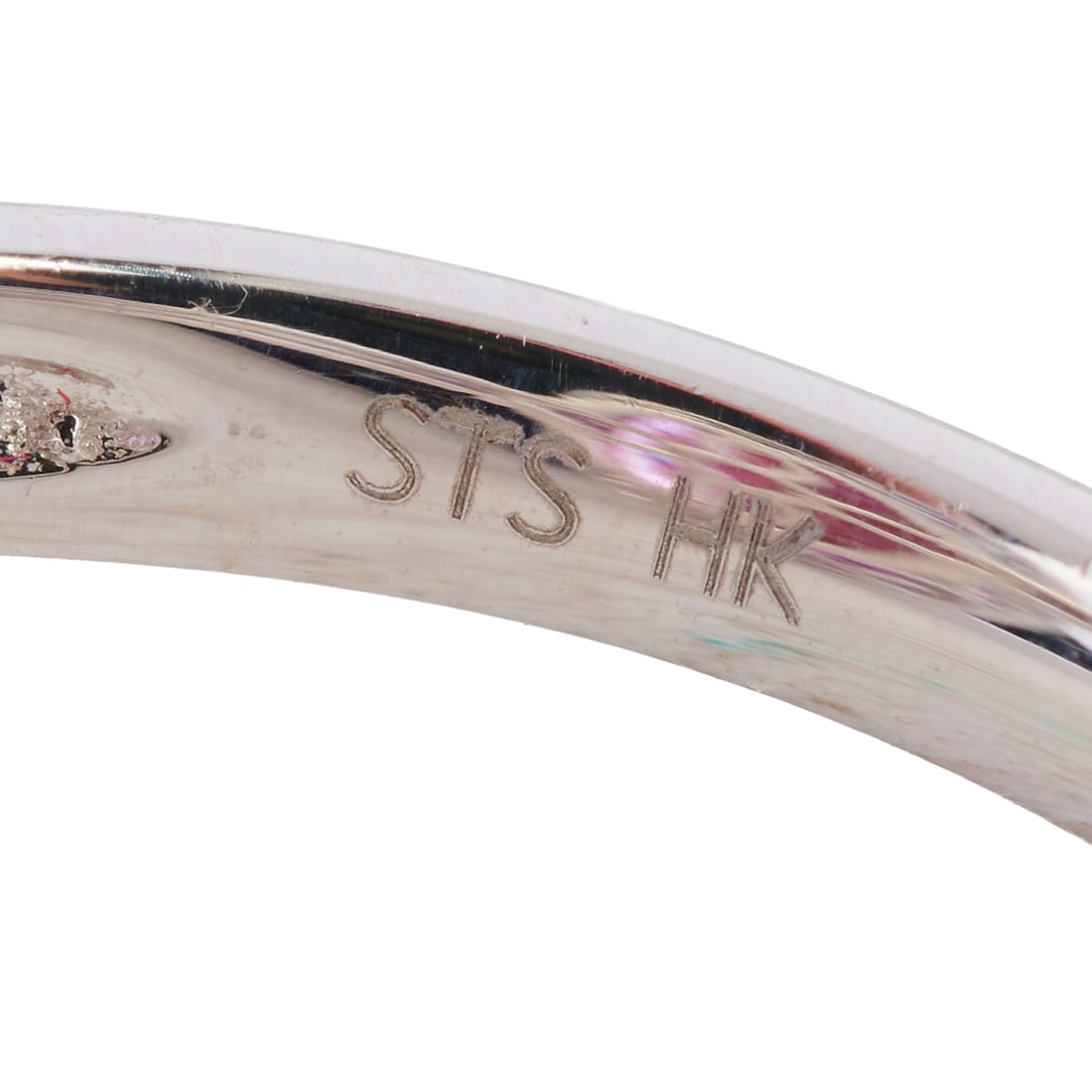 Kunzite, Diamond, Platinum Ring - 4