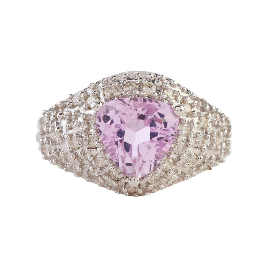 Kunzite, Diamond, 14k White Gold Ring (1 of 6)