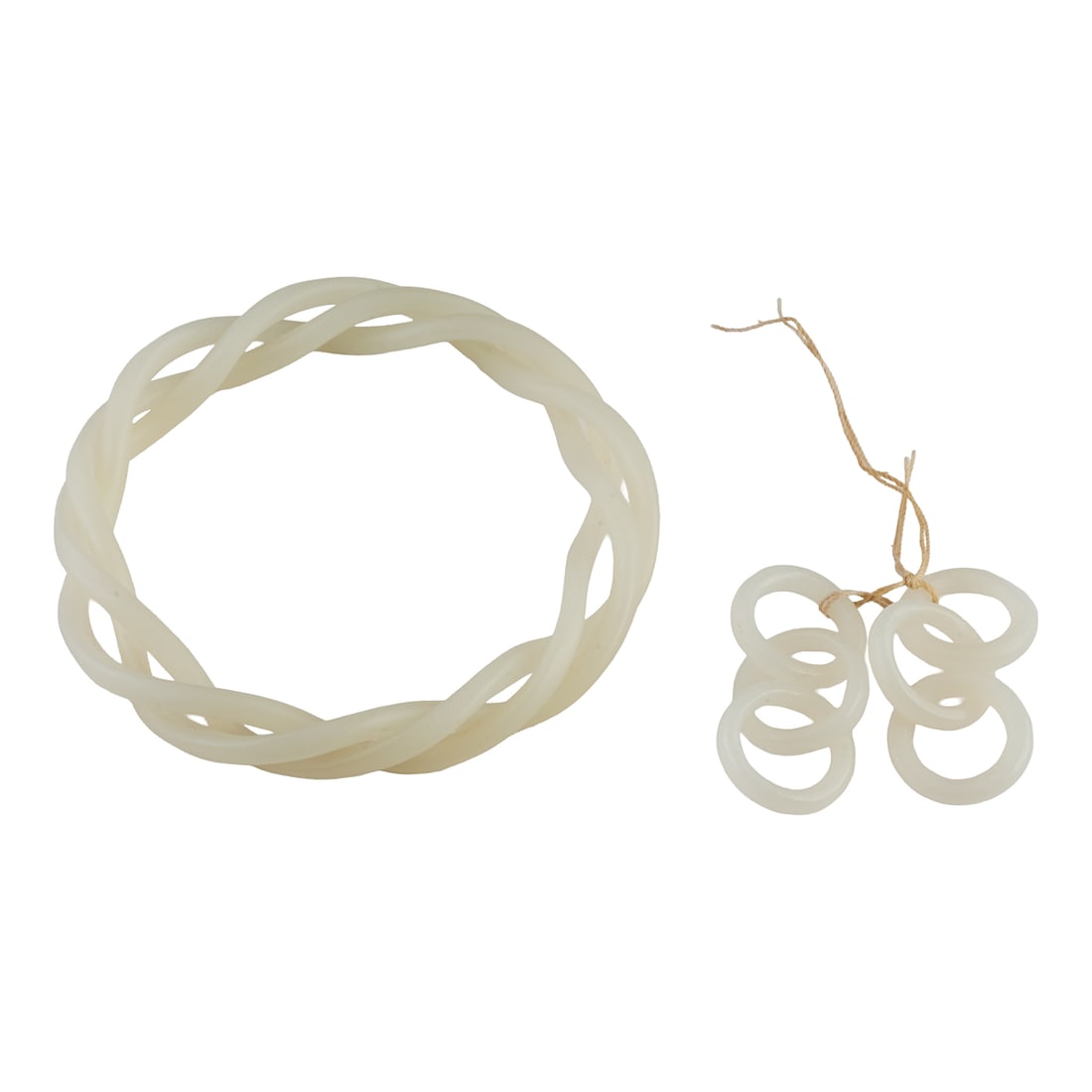 Collection of Mutton Fat Jade Jewelry Items (1 of 3)