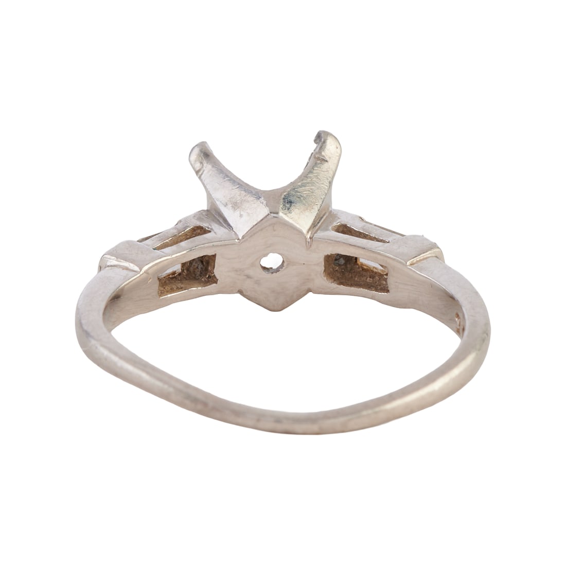 Diamond, Platinum Ring Semi-Mounting - 3