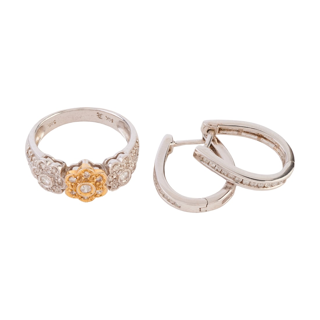 Diamond, 14k Yellow and White Gold, Sterling Silver Jewelry Suite (1 of 9)