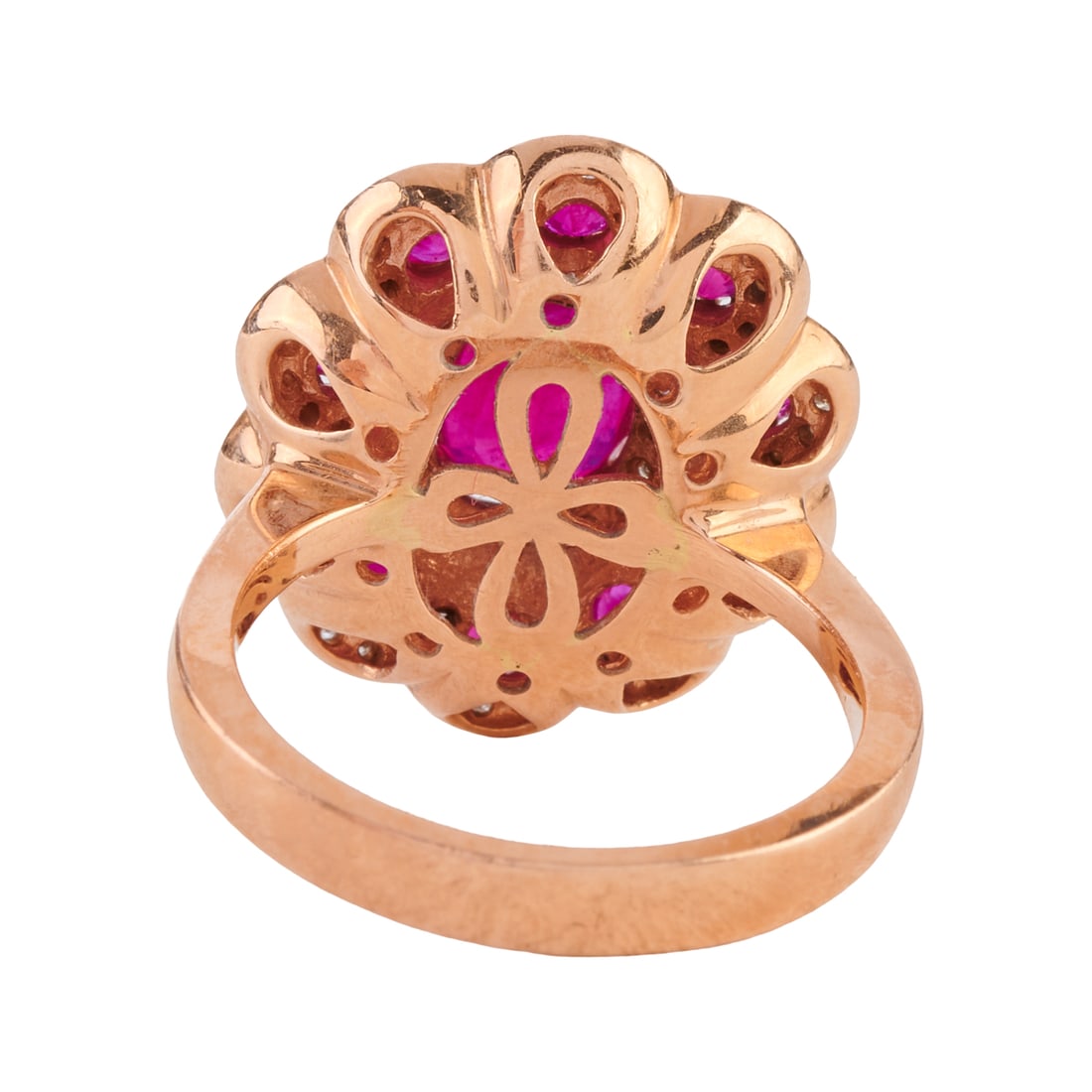 Ruby, Diamond, 14k Rose Gold Ring - 3