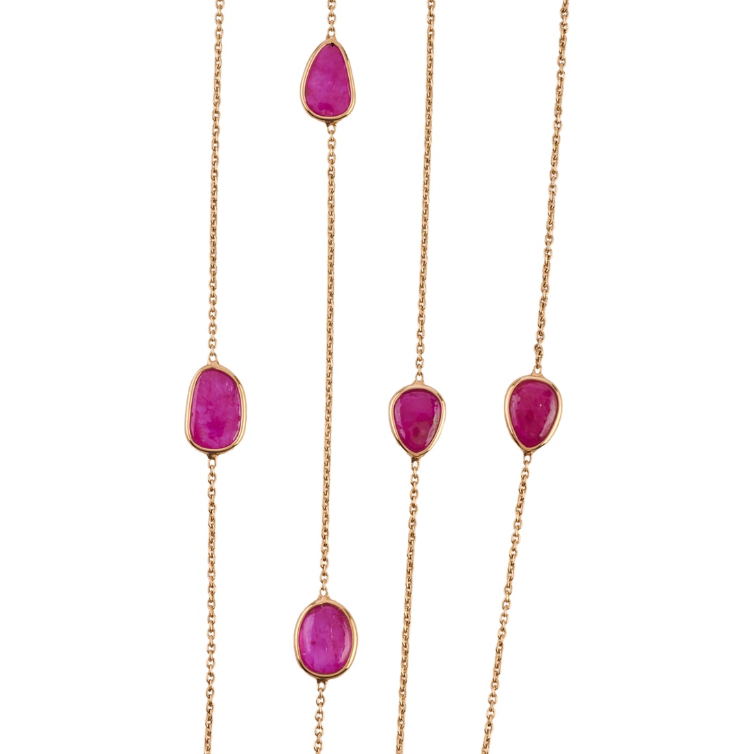 Ruby, 14k Yellow Gold Necklace - 3