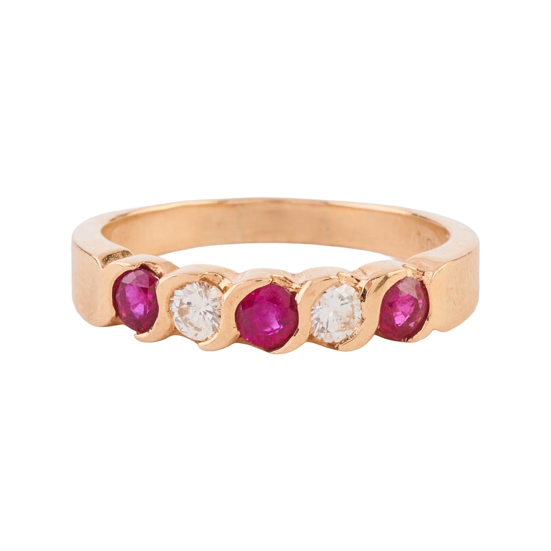 Ruby, Diamond, 14k Yellow Gold Band (1 of 4)