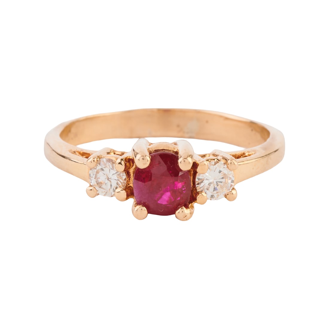 Ruby, Diamond, 14k Yellow Gold Ring (1 of 4)