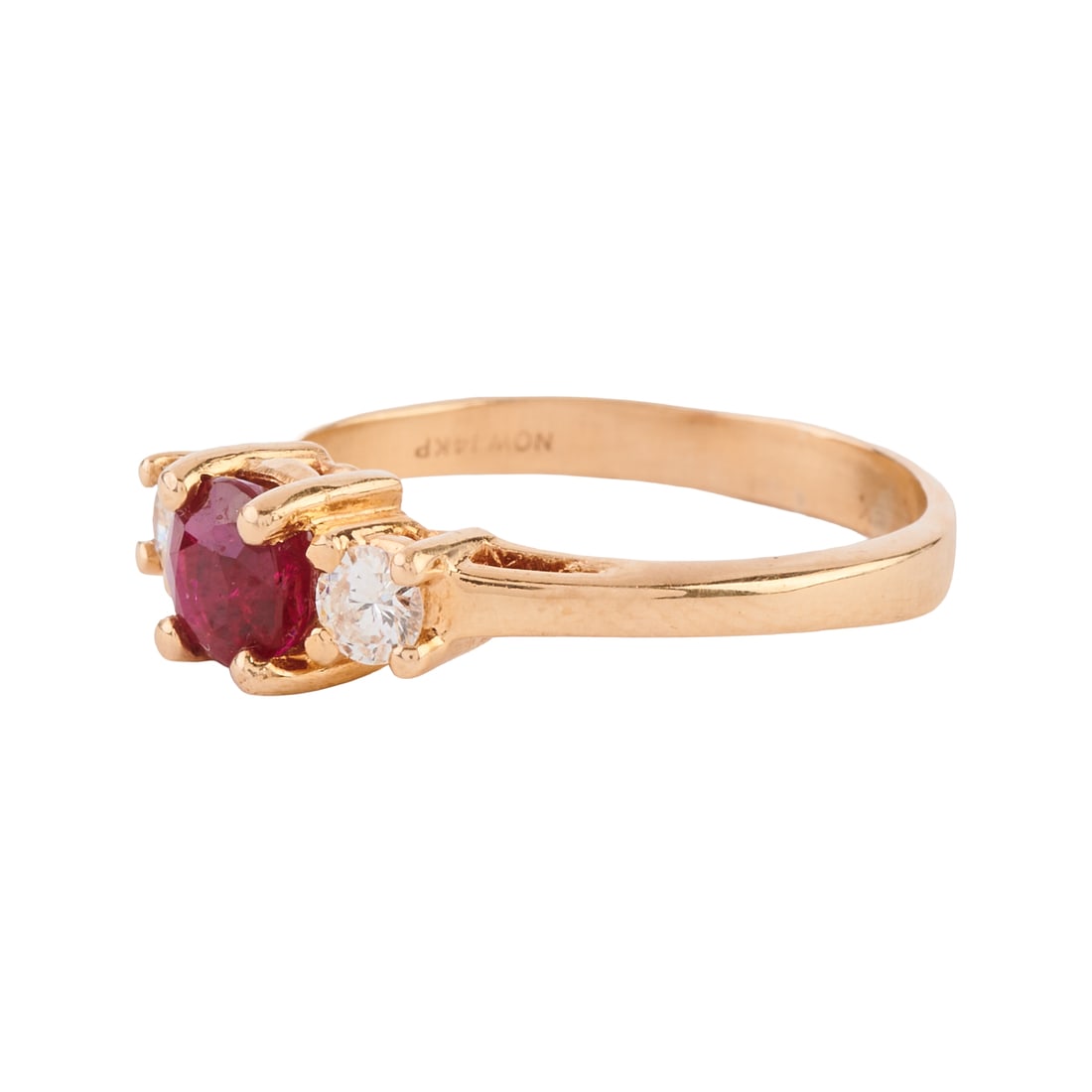 Ruby, Diamond, 14k Yellow Gold Ring - 2