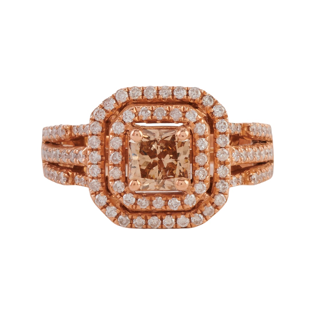Brown Diamond, Diamond, 14k Rose Gold Ring (1 of 5)