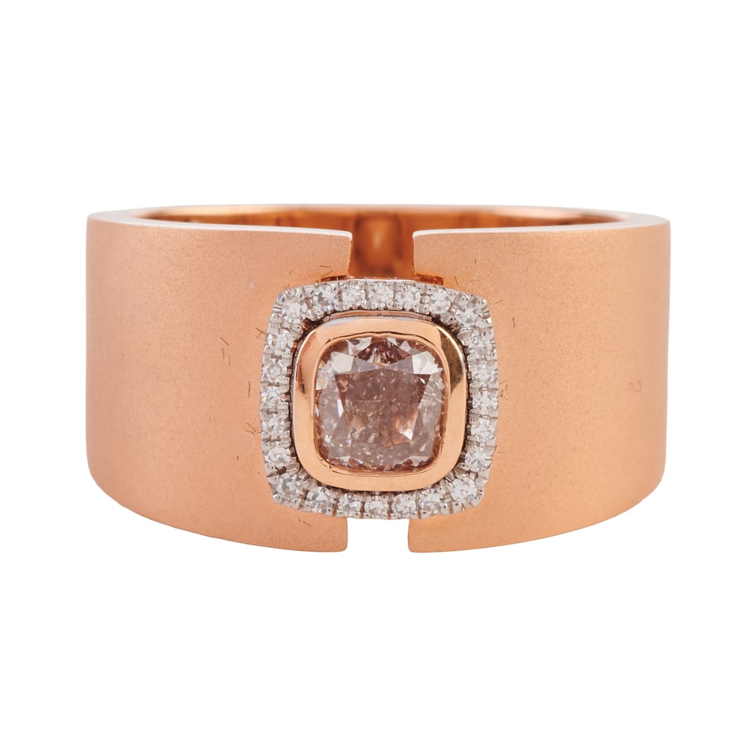 Fancy Colored Diamond, Diamond, 18k Rose Gold Ring (1 of 5)