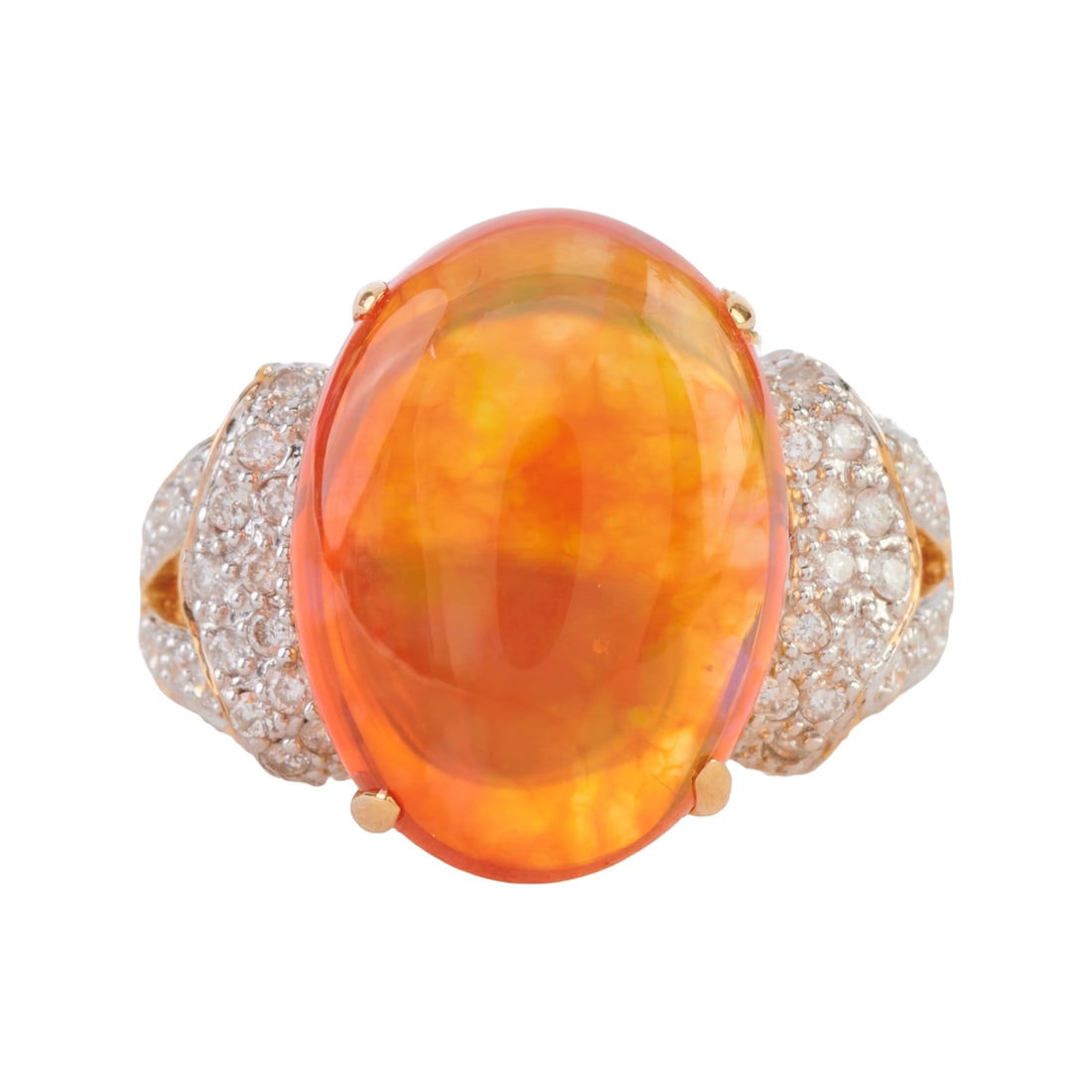 Opal, Diamond, 18k Yellow Gold Ring (1 of 5)