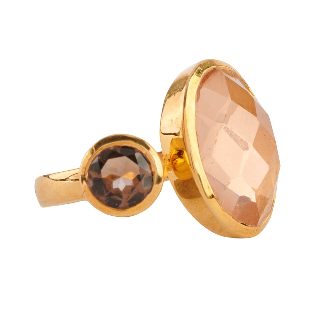 Quartz, Vermeil Cuff Ring - 2