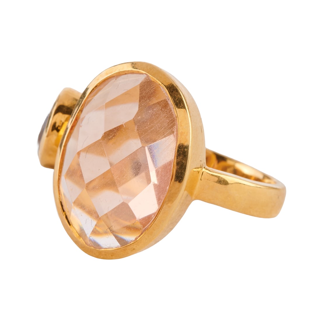 Quartz, Vermeil Cuff Ring - 3
