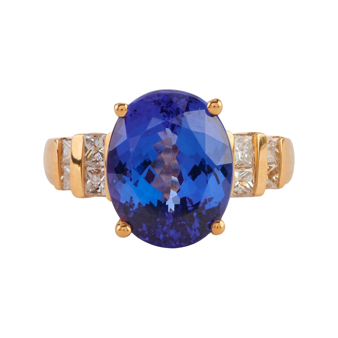 Iliana Tanzanite, Diamond, 18k Yellow Gold Ring (1 of 5)
