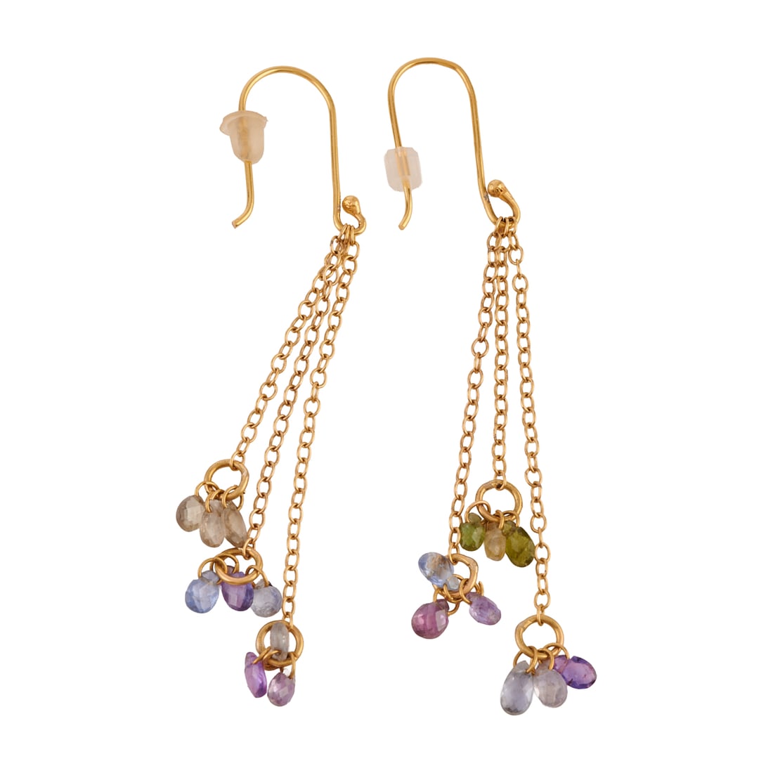 Pair of Sapphire, 18k Yellow Gold Earrings (1 of 3)