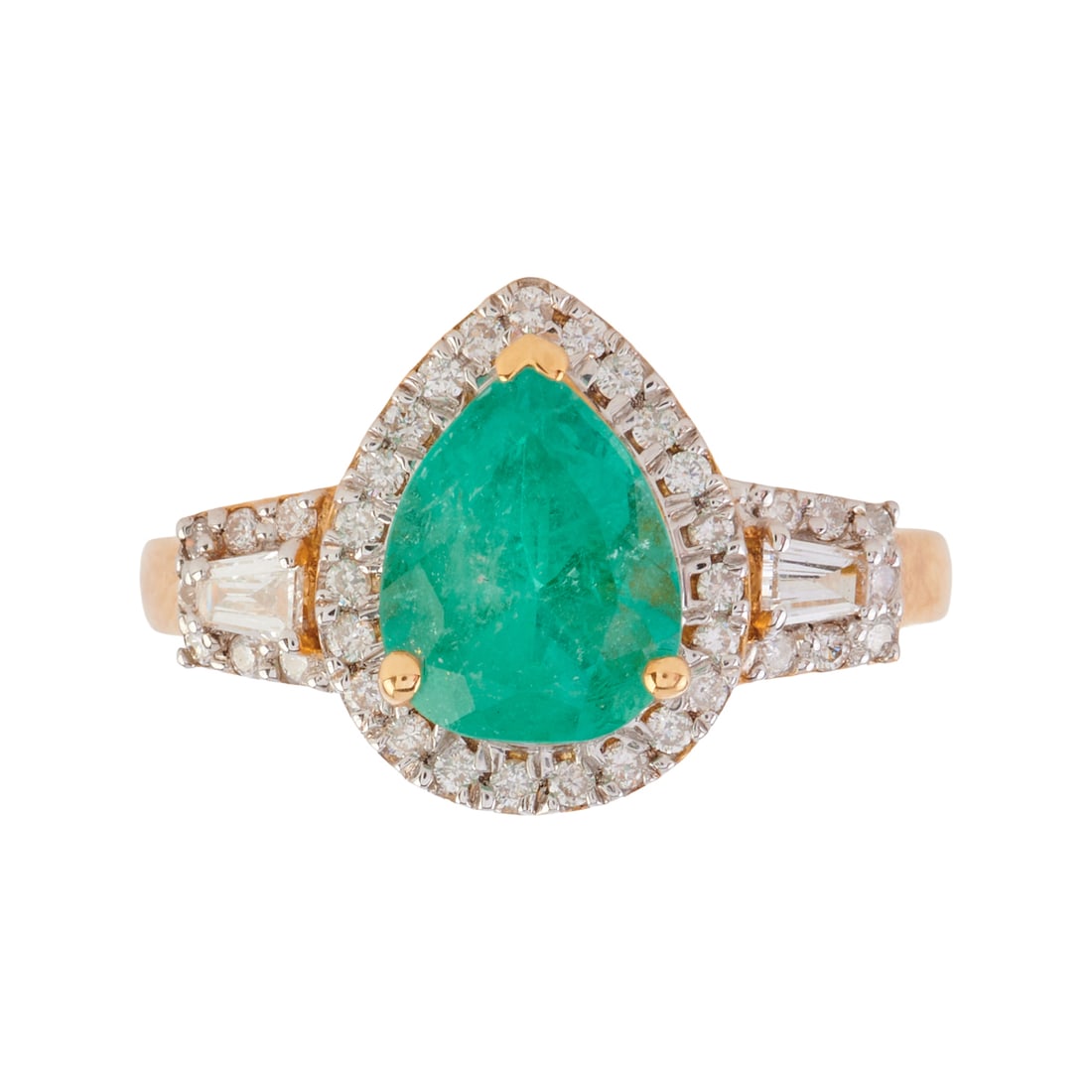 Iliana Emerald, Diamond, 18k Yellow Gold Ring (1 of 5)