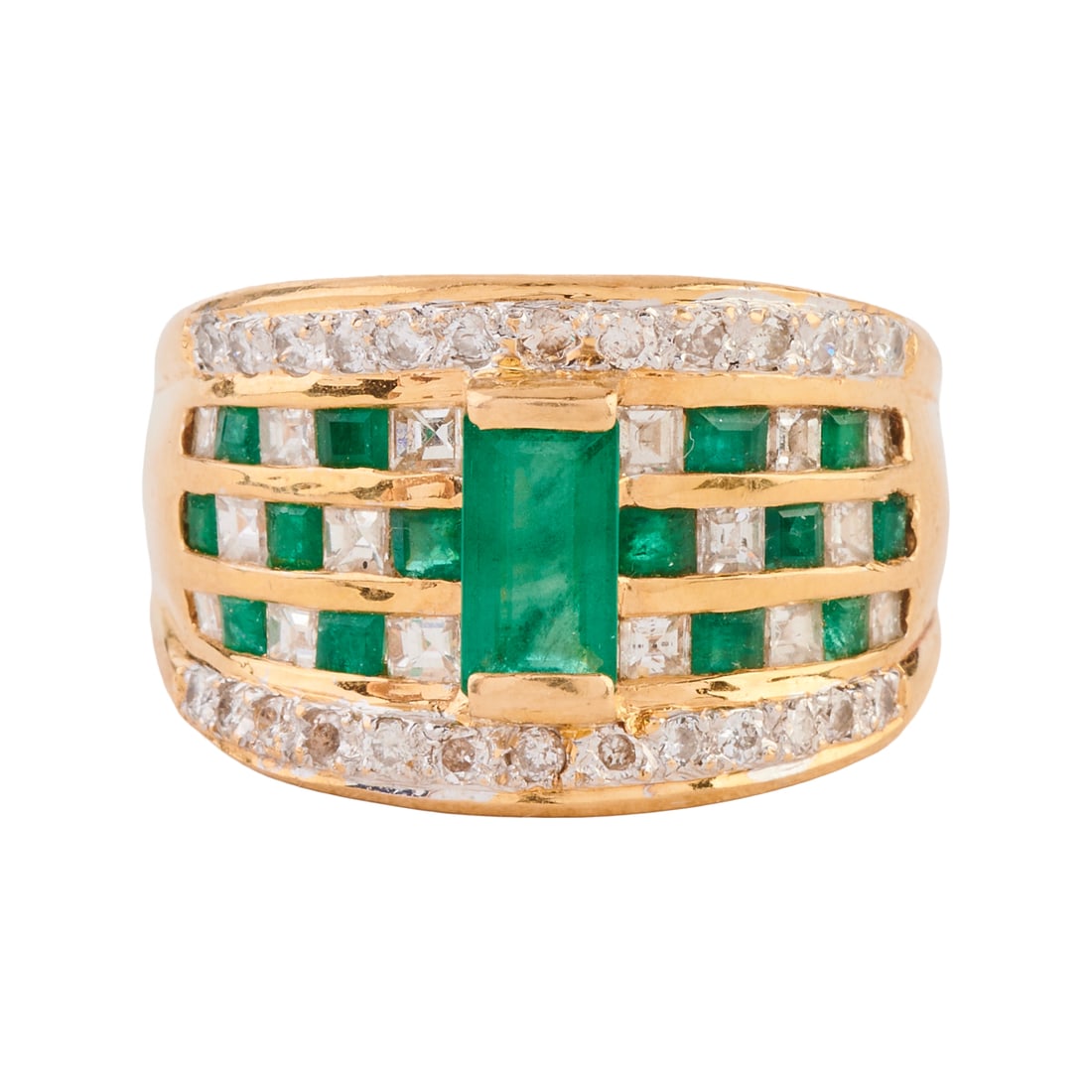 Emerald, Diamond, 18k Yellow Gold Ring (1 of 4)