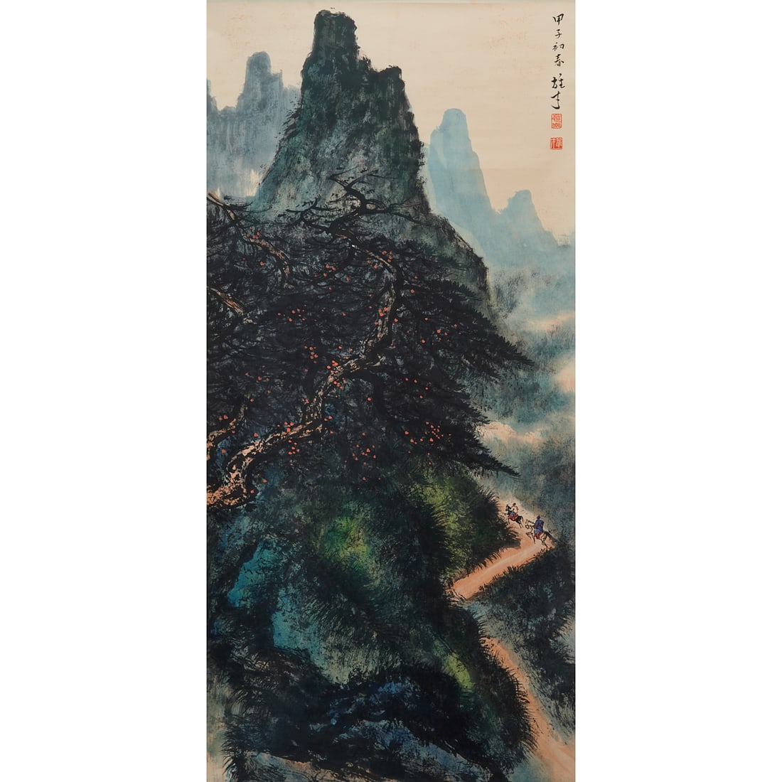Attributed to Li Xiongcai (1910–2001): Landscape, Hanging Scroll. (1 of 4)