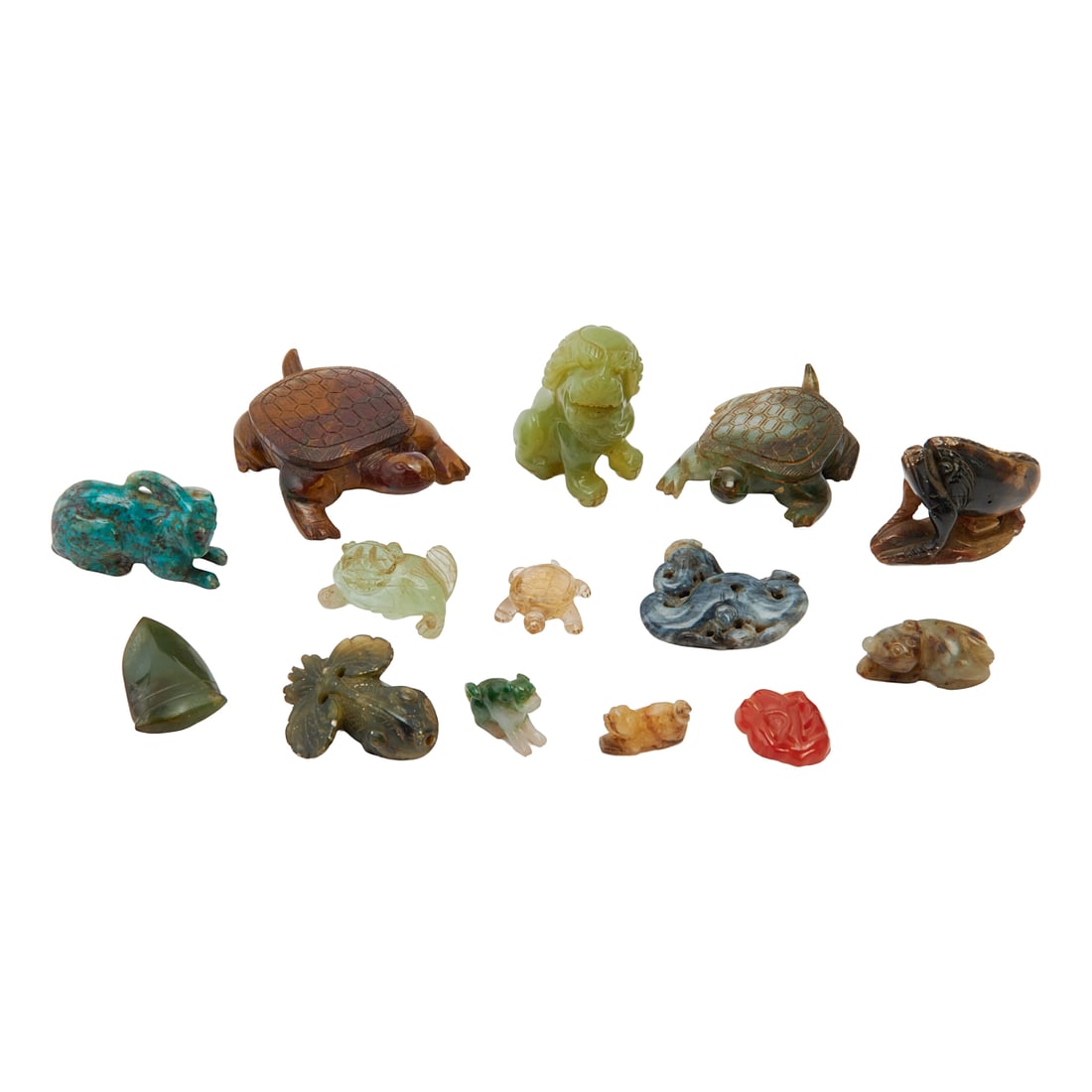 Group of Carved Jadeite and Hardstone Animal Figures (1 of 5)