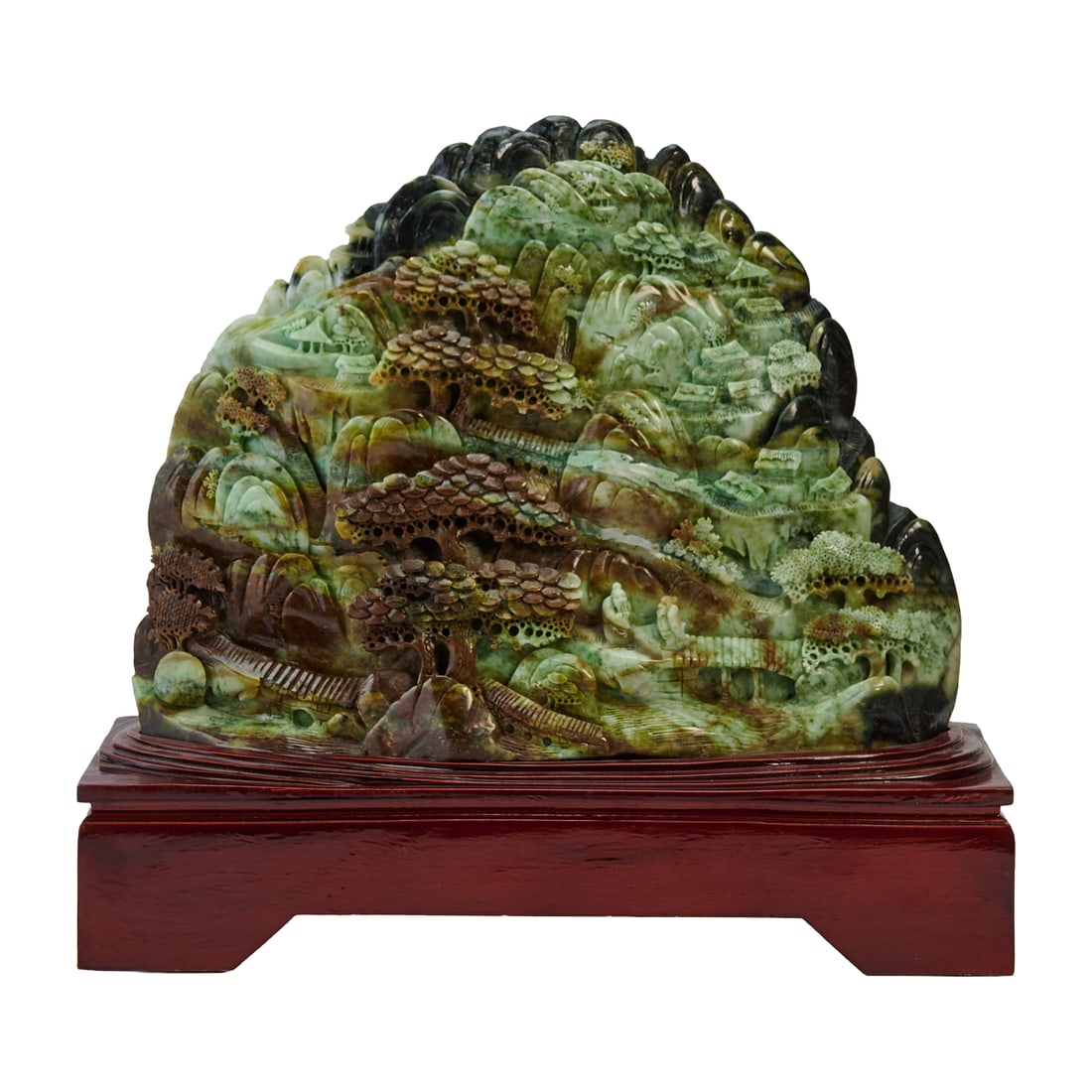 A Chinese Carved Dushan Jade Mountain Scene (1 of 5)