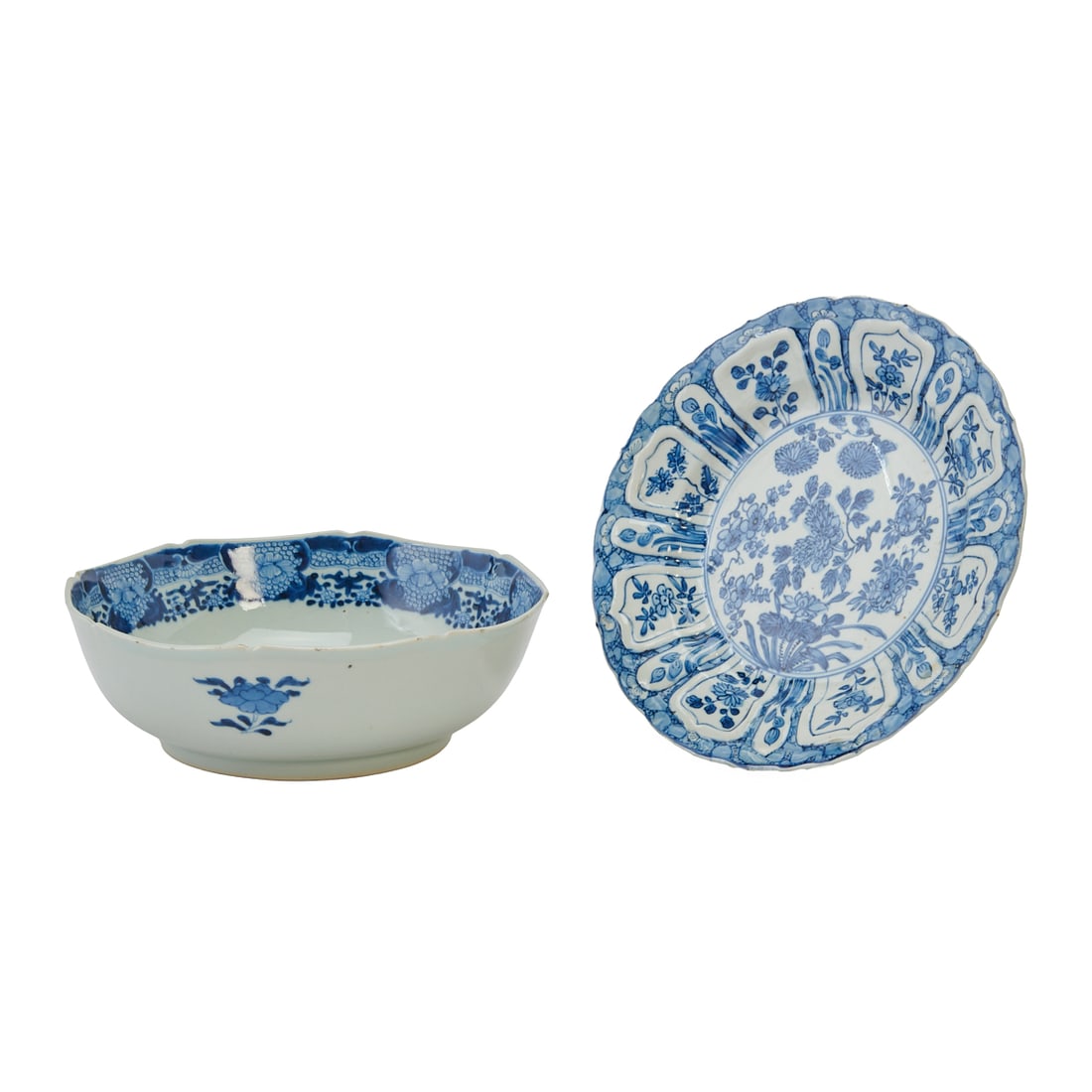 Two Chinese Blue and White Porcelain Plate and Bowl (1 of 5)