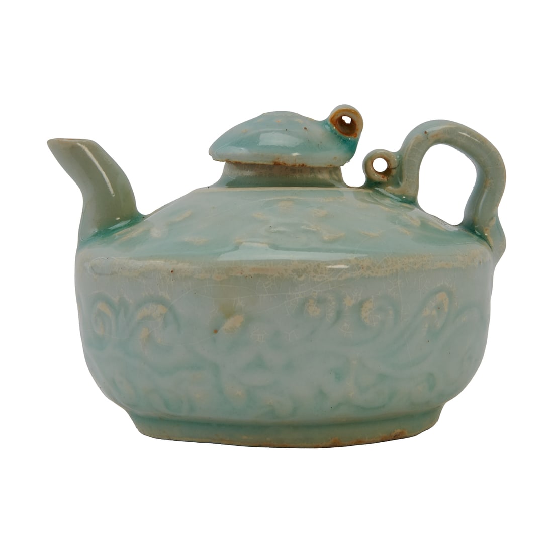 Chinese Pale Blue Glazed Tea Pot (1 of 5)