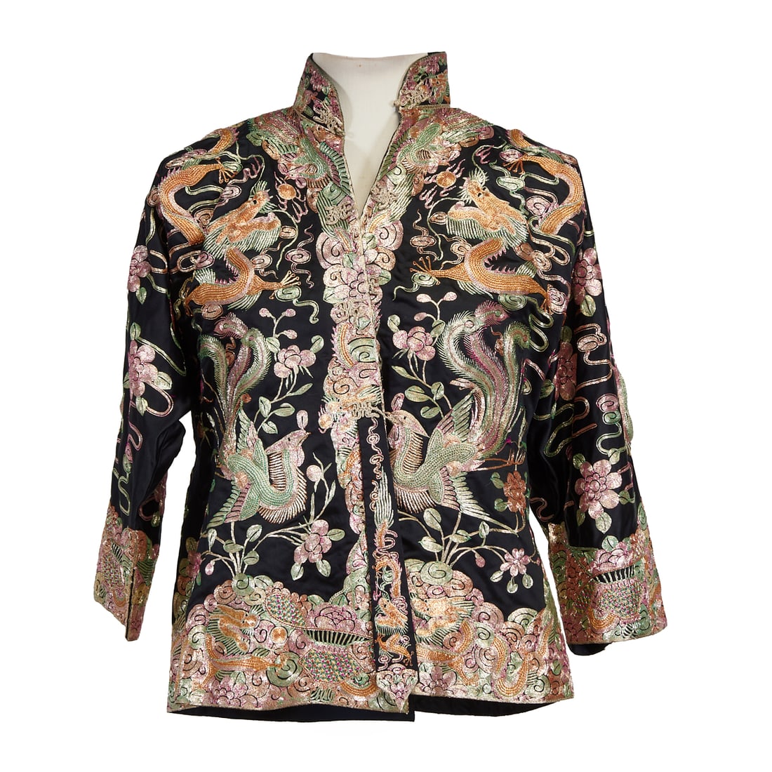 Chinese Black-Ground Dragon Wedding Jacket (1 of 5)