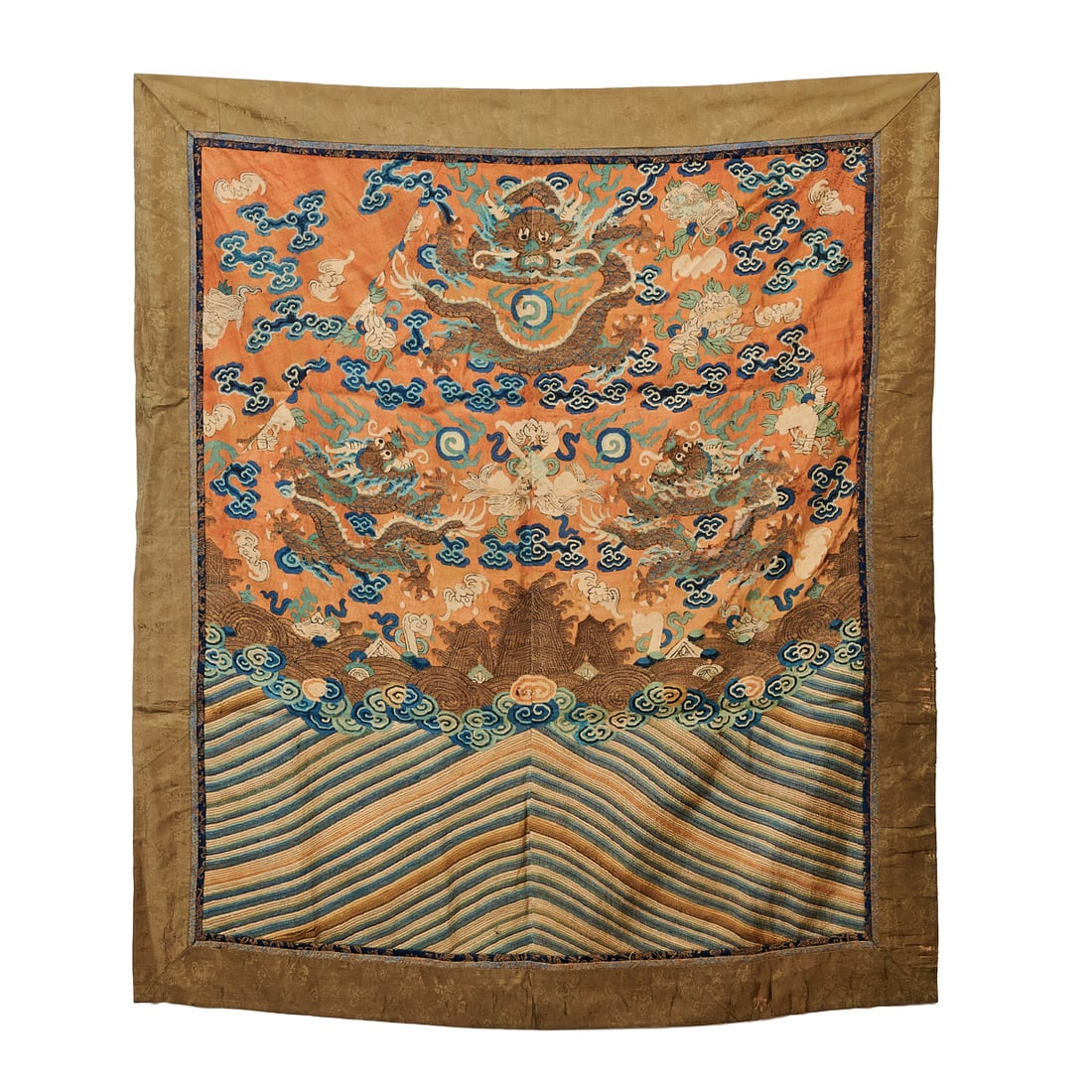 Chinese Silk Embroidered Dragon Panel (1 of 4)