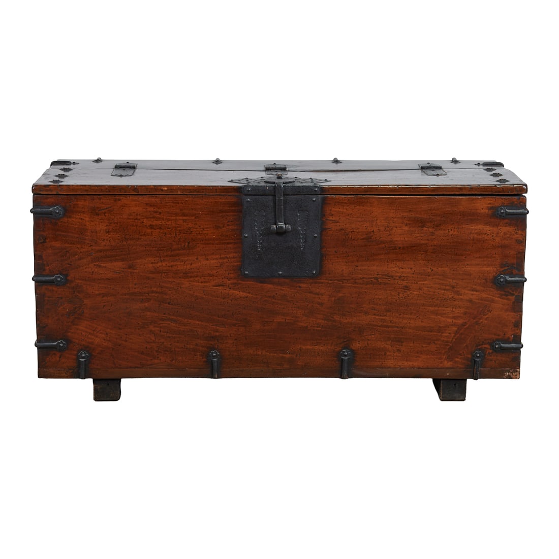 Chinese Hardwood Storage Chest with Calligraphy-Lined Interior (1 of 5)