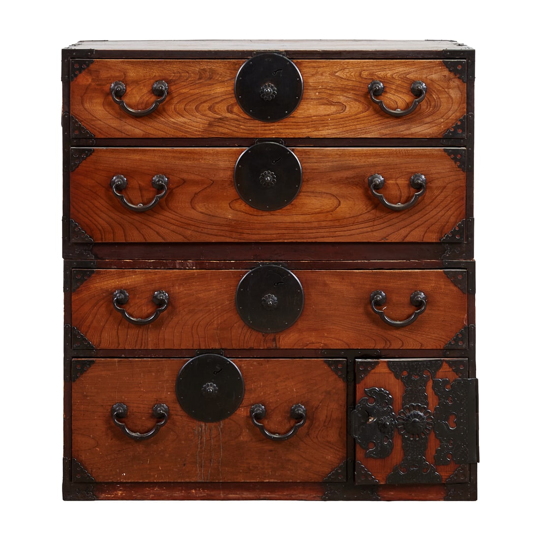 Japanese Tansu Chest with Drawers and Locking Compartment (1 of 4)