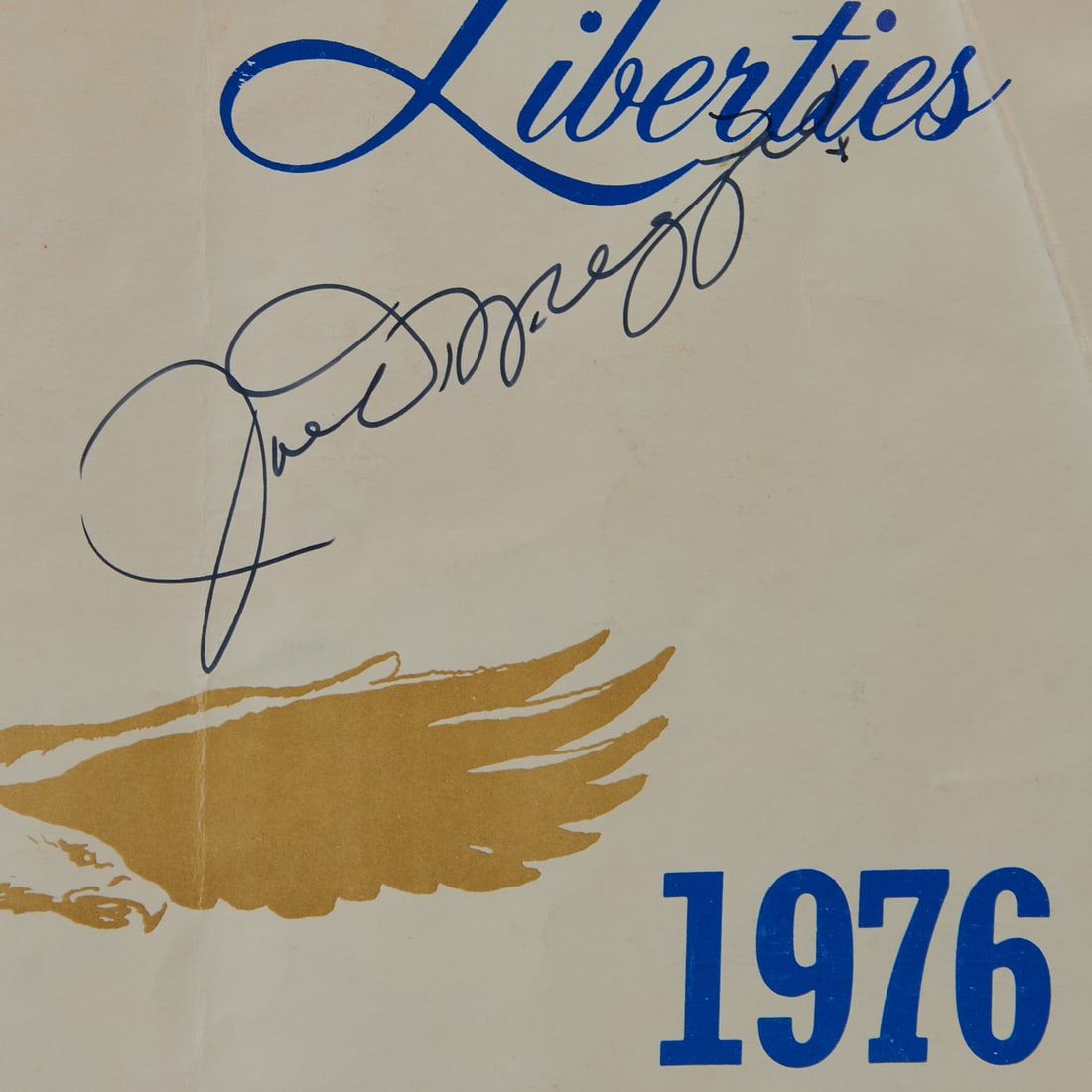 Joe DiMaggio Pennsylvania Liberties Signed Program - 2