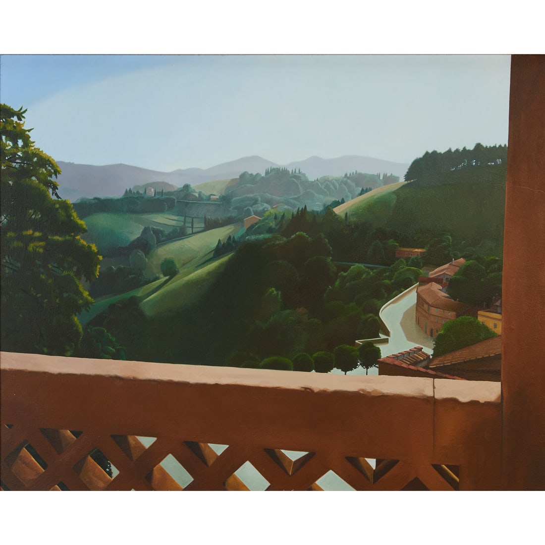 Steven Bigler, Landscape from the Ducal Palace, Oil on Canvas (1 of 4)