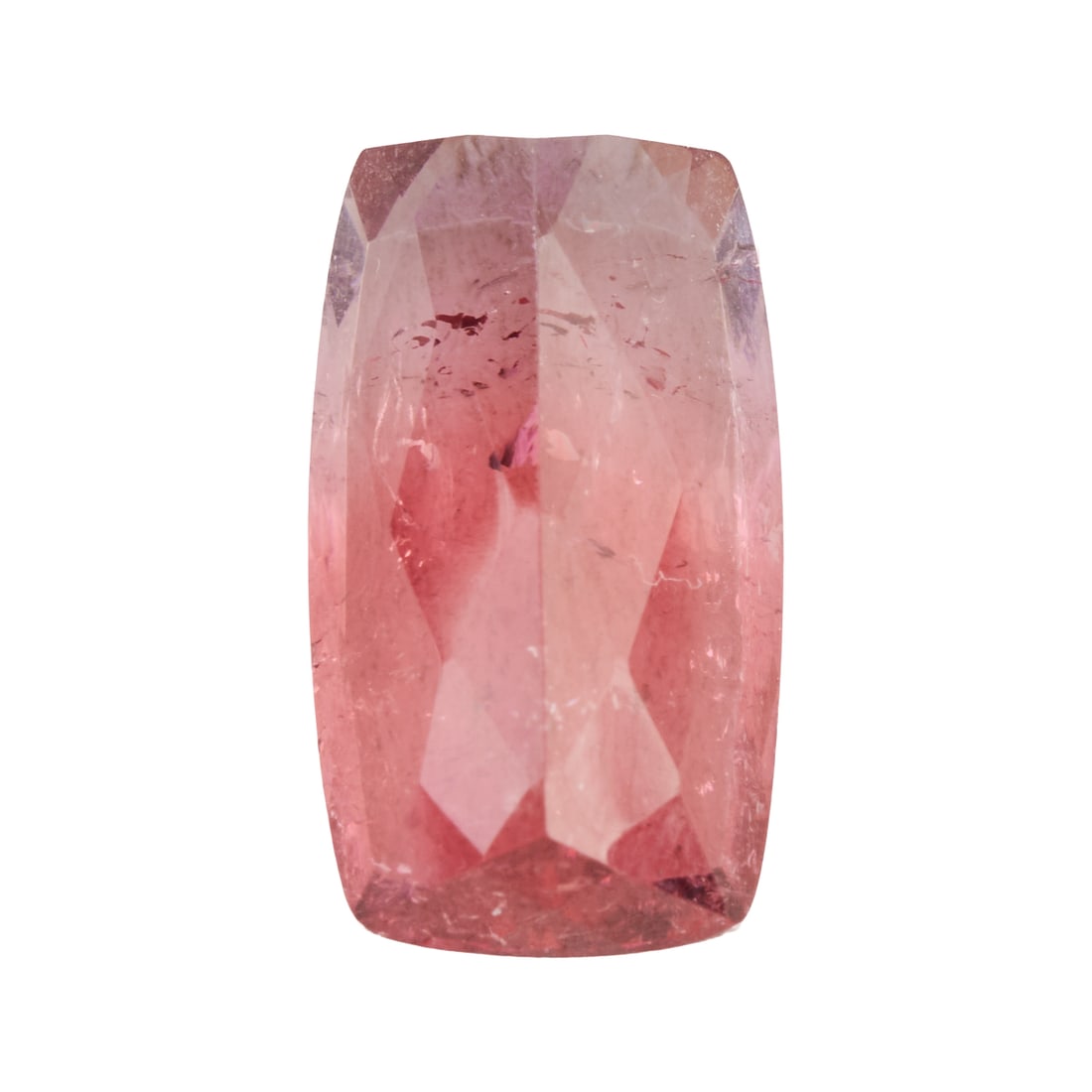 Unmounted Pink Tourmaline: Unmounted Pink Tourmaline. The unmounted elongated cushion-cut pink tourmaline weighing approximately 12.04 cts. and measuring approximately 19 x 10 mm.