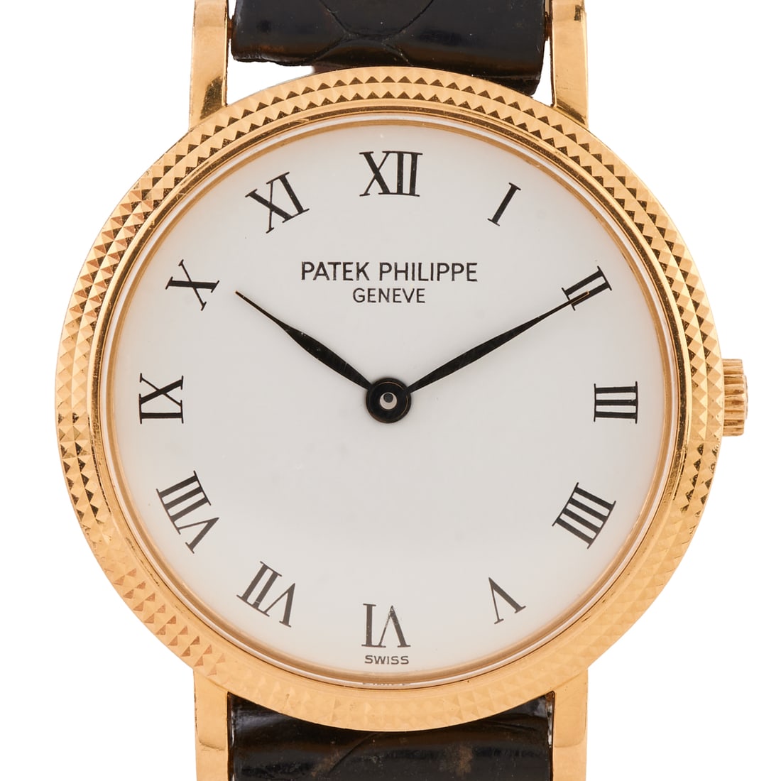 Patek Philippe 18k Yellow Gold, Leather Wristwatch (1 of 5)