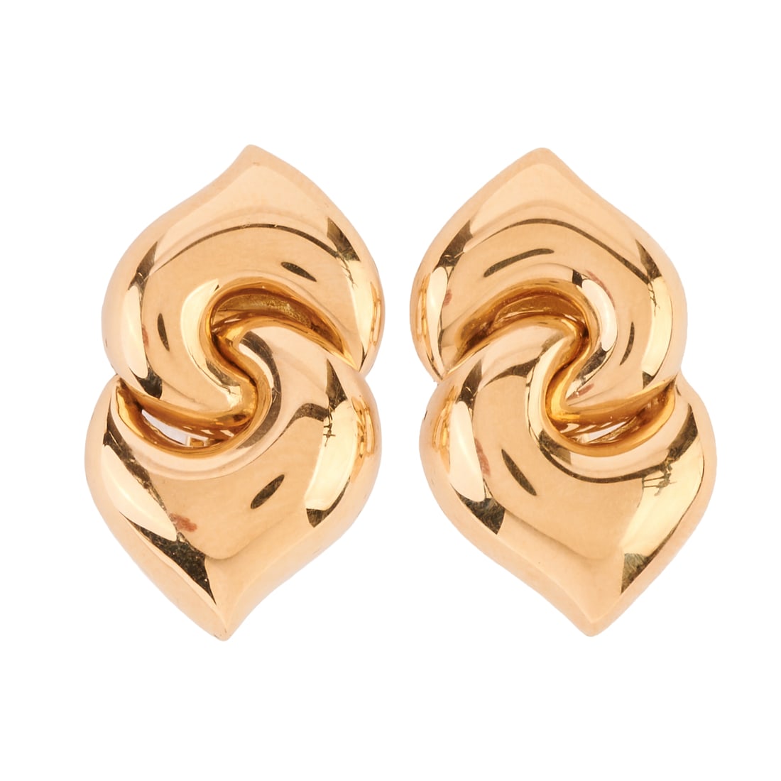 Pair of Bulgari Doppio Cuore 18k Yellow Gold Earrings (1 of 4)