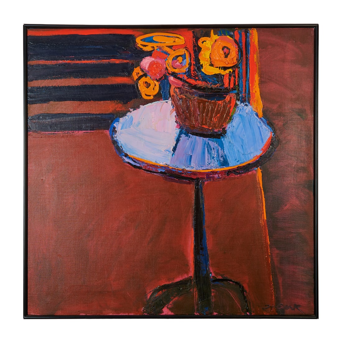 Henrietta Berk, Blue Table, Oil on Canvas (1 of 5)