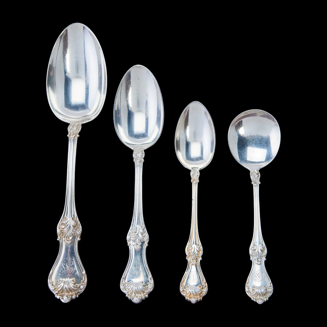 Robert Wallace Sterling Silver Floral Pattern Flatware Service - 3