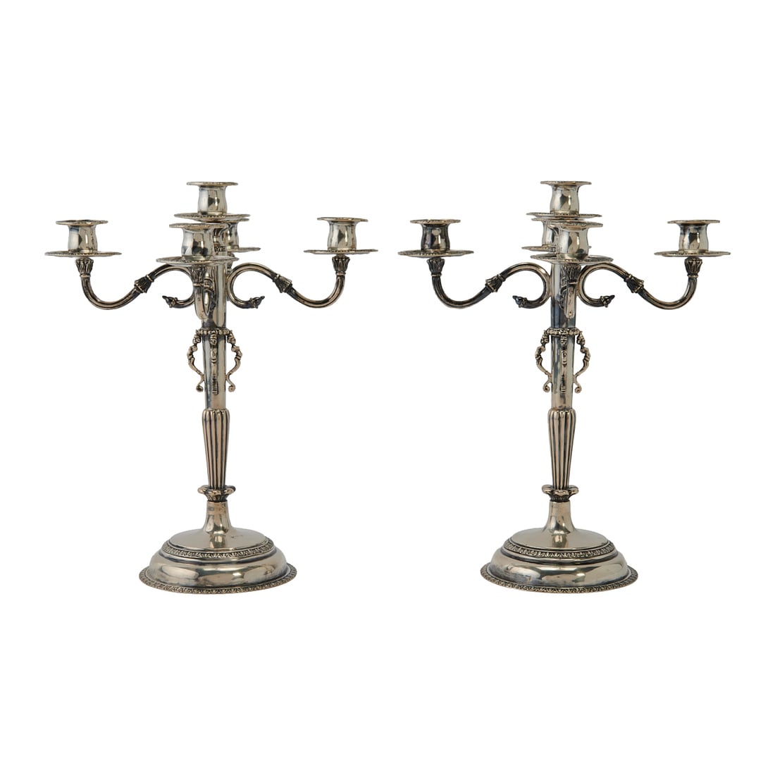 Pair of Italian 800 Silver Candelabra (1 of 6)