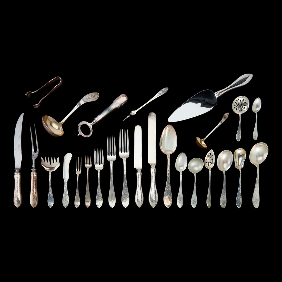 Shreve Sterling Silver Hammered Flatware Service (1 of 6)