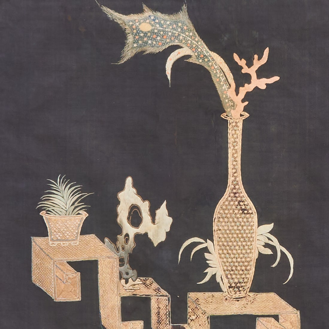 Four Gold-thread Panels - 2